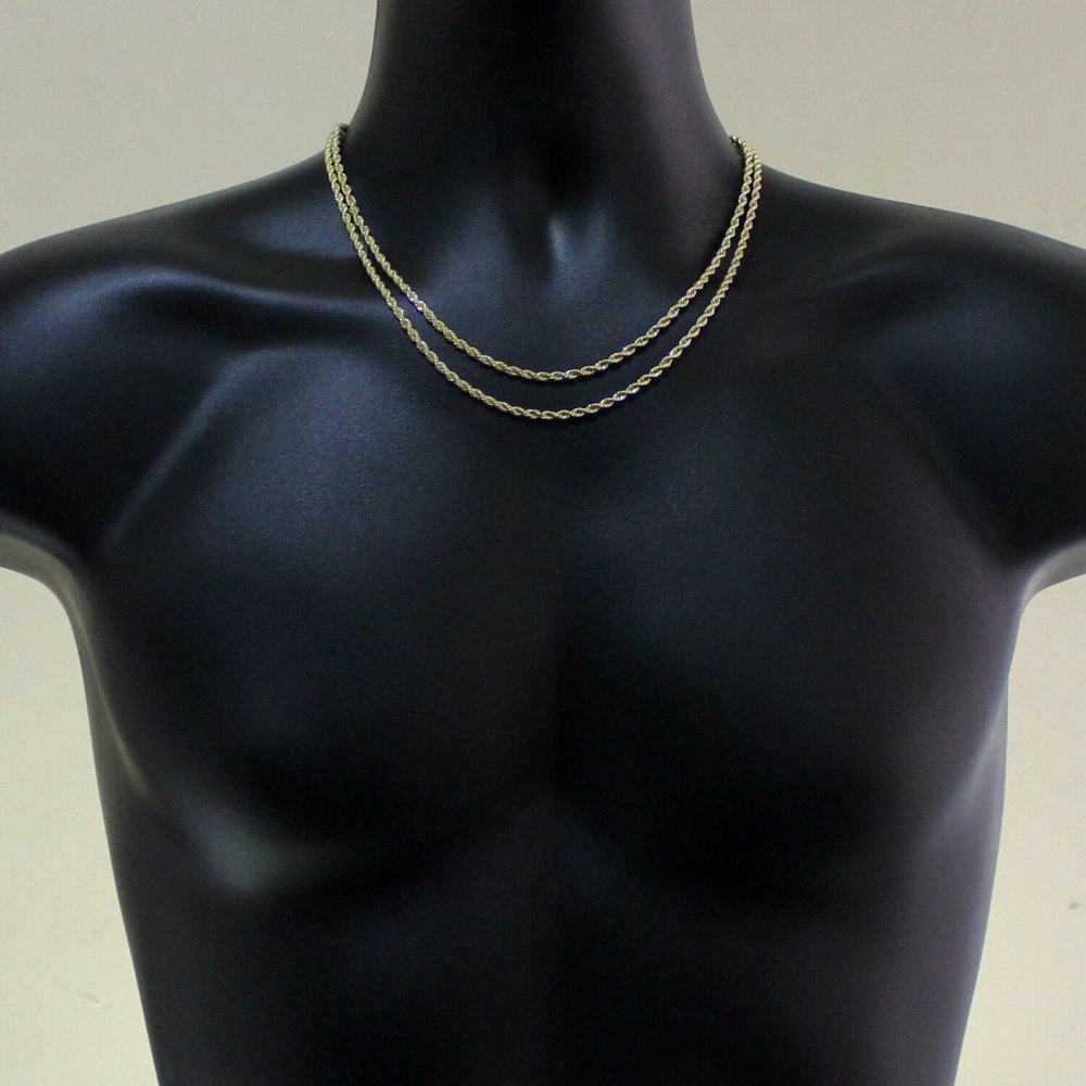 14k Gold 3mm 18" and 20" Rope Chains